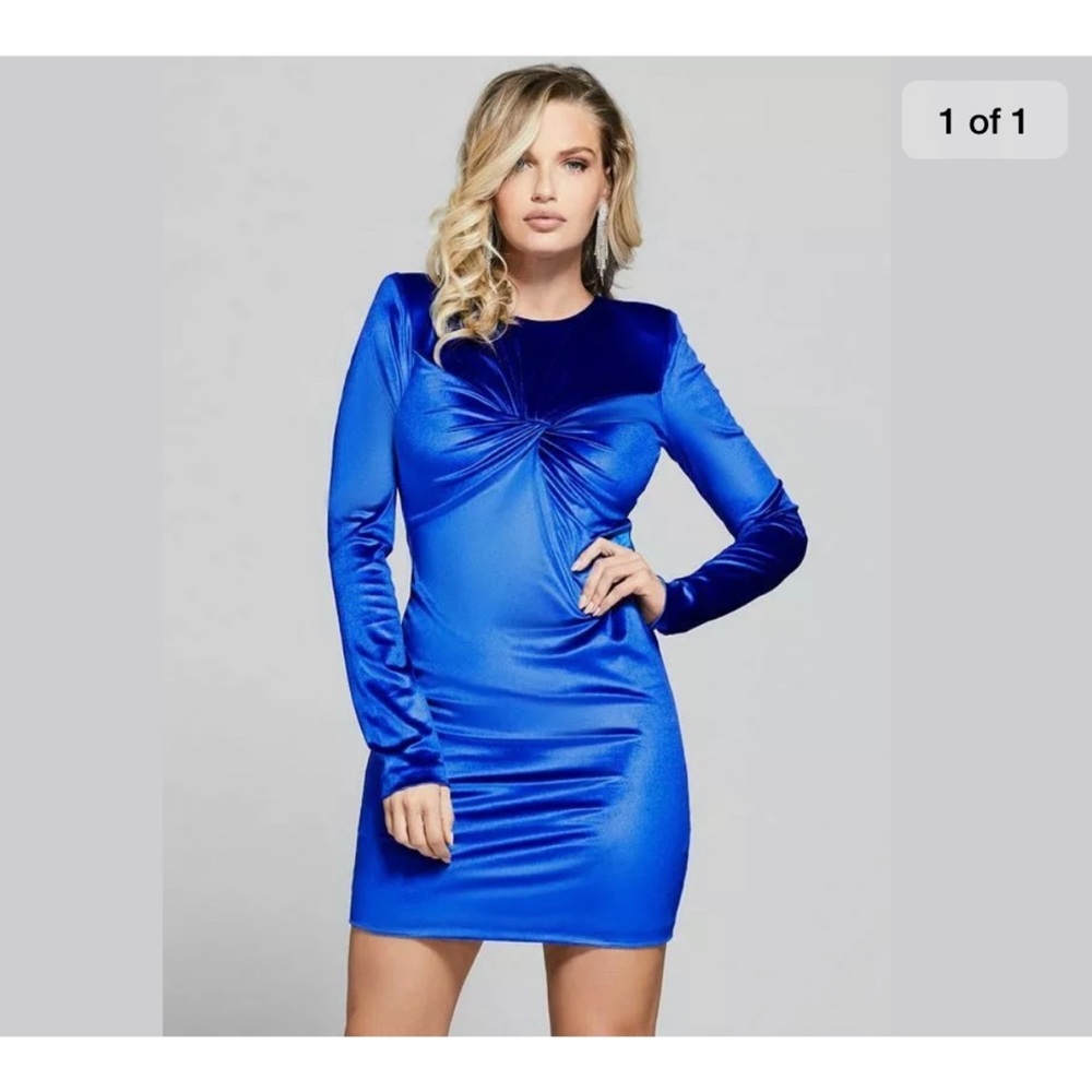 Marciano velvet dress 👗 color blue size small